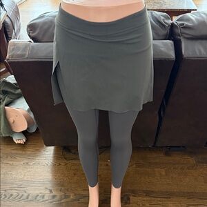 SPANX Olive Green Active Skort with Built-In Leggings